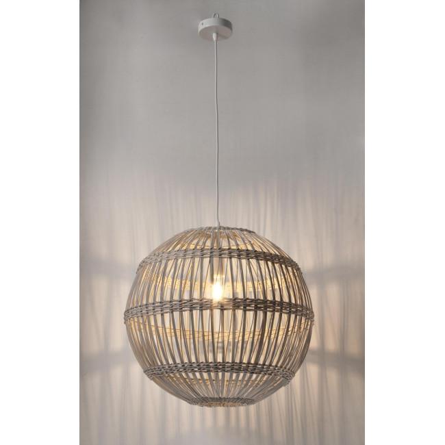 PRAIA ezüst rattan függőlámpa