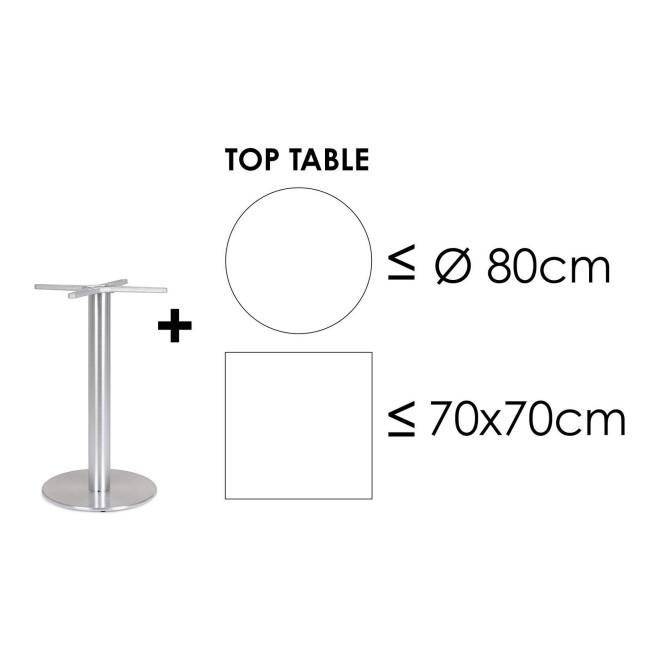 VENERE ezüst alumínium kerti étkezőasztal láb