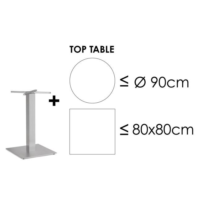 VESTA ezüst alumínium kerti étkezőasztal láb
