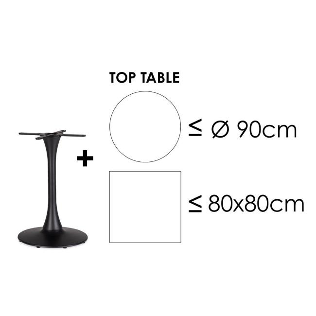 FREYA szürke vas étkezőasztal láb