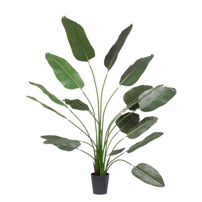 STRELITZIA zöld műanyag művirág