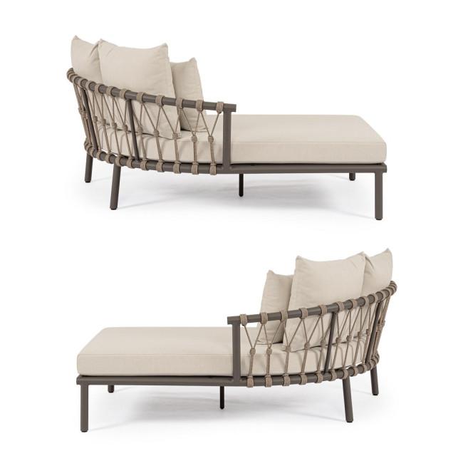 LANAI bézs alumínium napozóágy