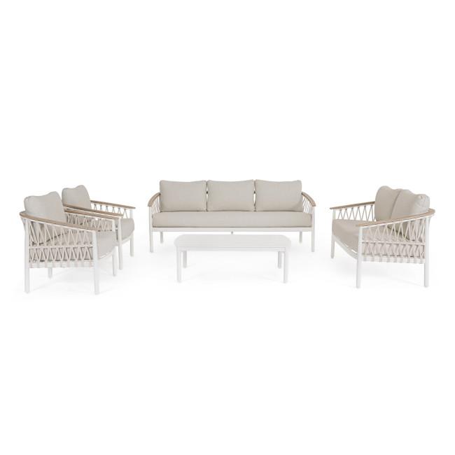 FENIX fehér alumínium dohányzóasztal