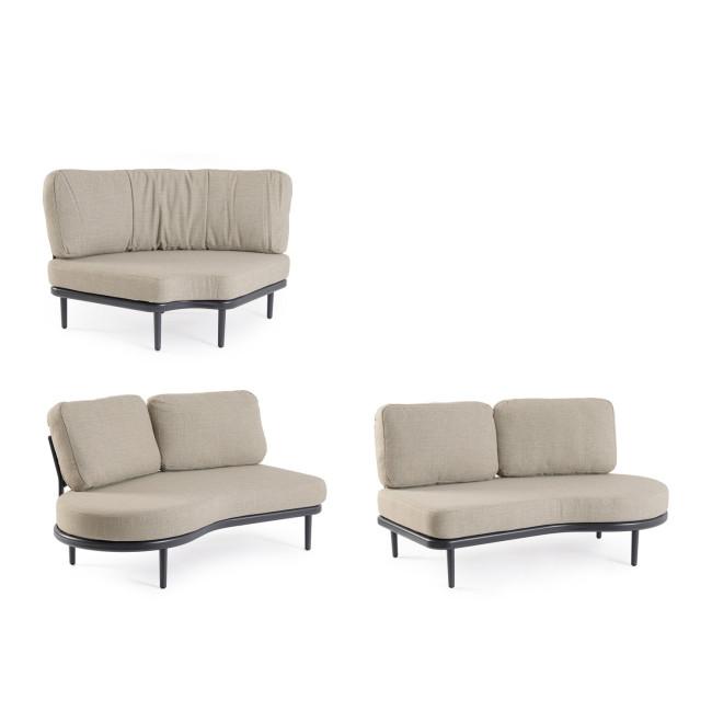 HELIOS ezüst alumínium kerti garnitúra