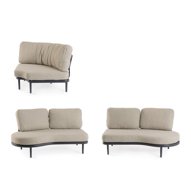 HELIOS ezüst alumínium kerti garnitúra