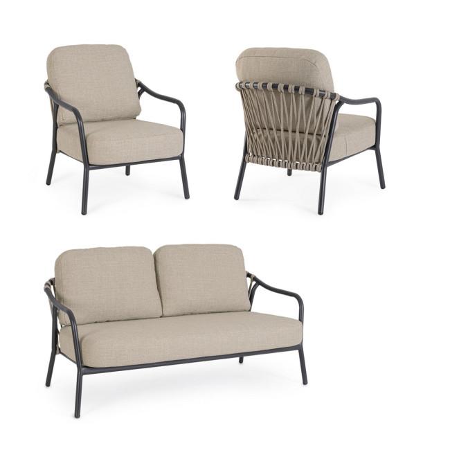 EDVIGE ezüst alumínium kerti garnitúra