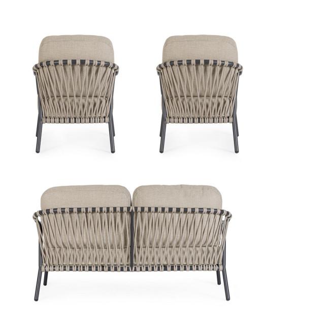 EDVIGE ezüst alumínium kerti garnitúra