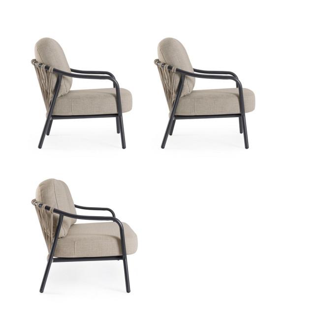 EDVIGE ezüst alumínium kerti garnitúra