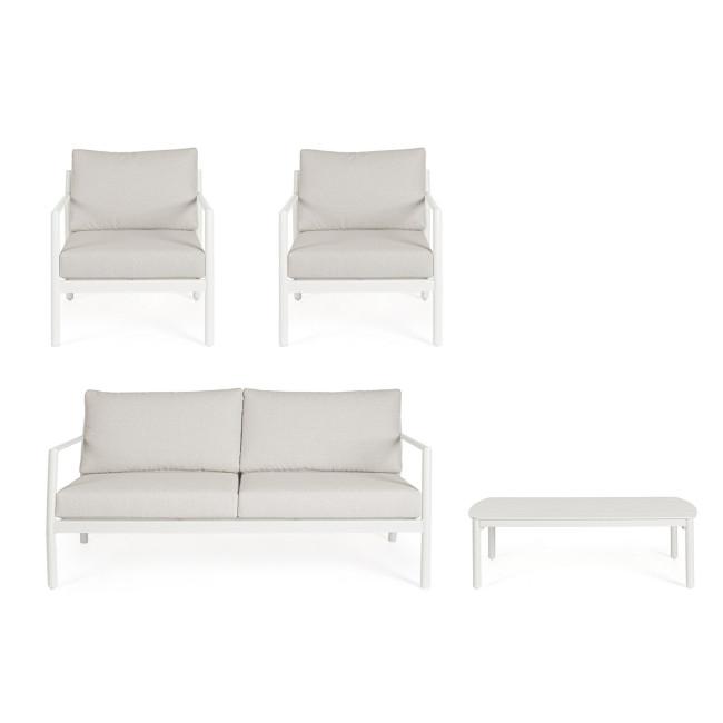 SIRIUS fehér alumínium kerti garnitúra