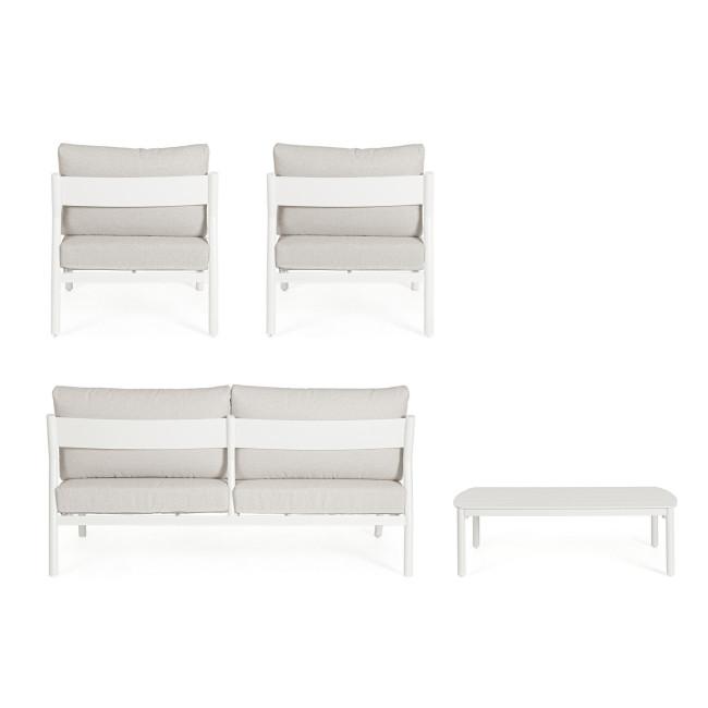 SIRIUS fehér alumínium kerti garnitúra