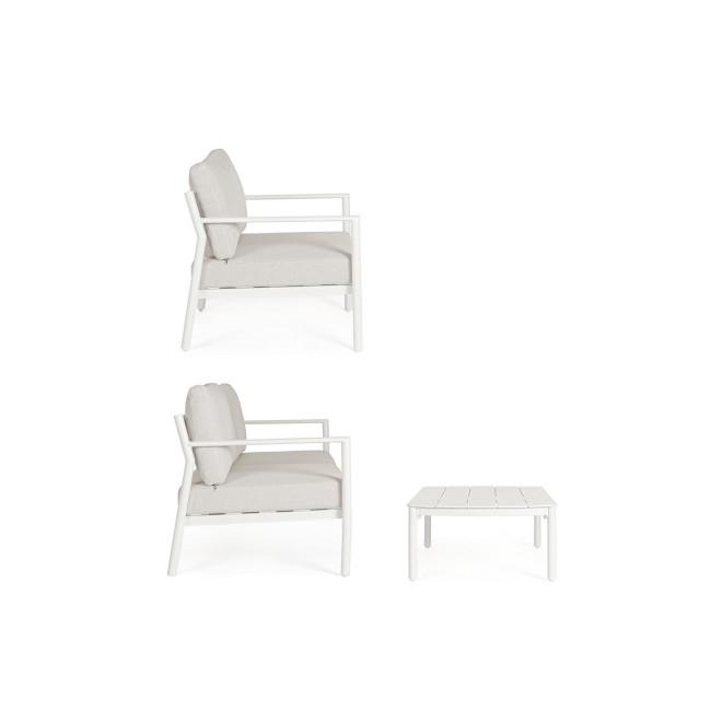 SIRIUS fehér alumínium kerti garnitúra