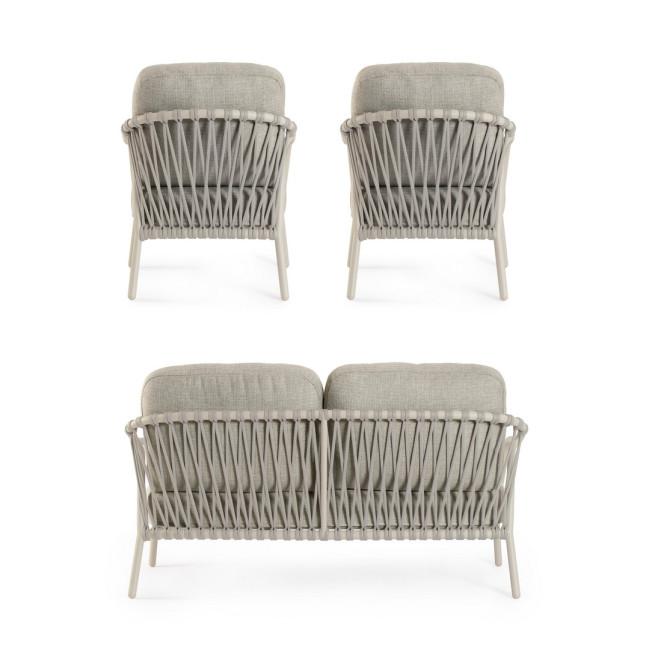 EDVIGE fehér alumínium kerti garnitúra