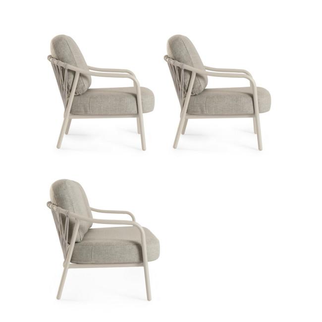 EDVIGE fehér alumínium kerti garnitúra