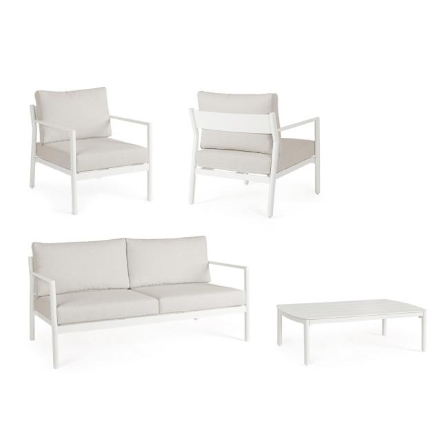 SIRIUS fehér alumínium kerti garnitúra