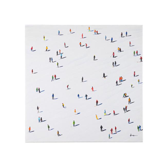 FIGURES fehér vászon festmény