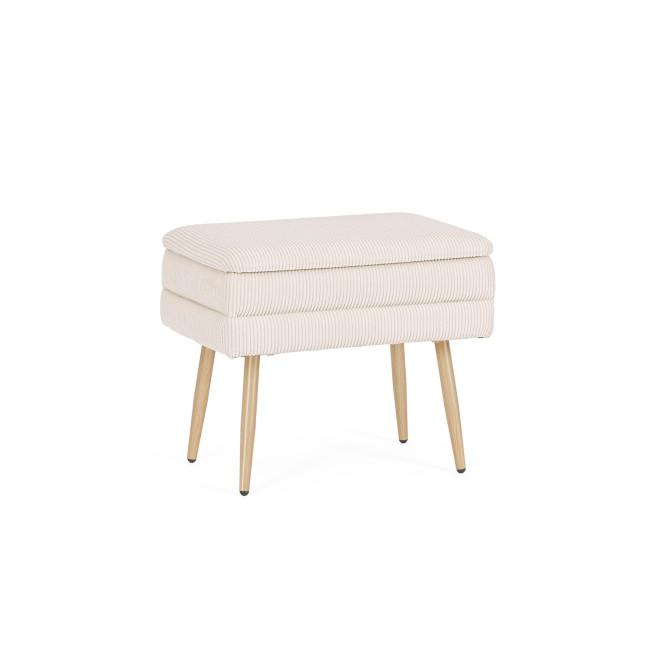 OLGA bézs bársony ülőpad