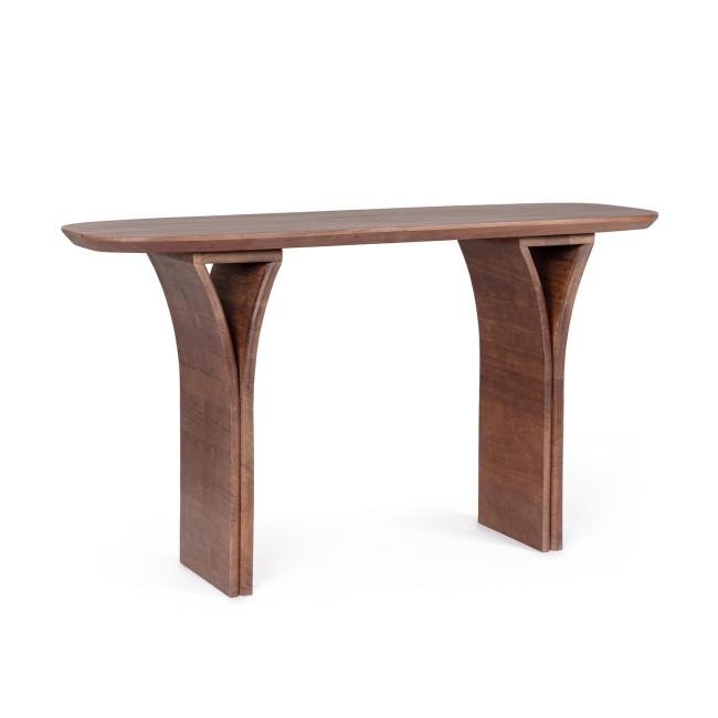 DALTON piros mangófa konzolasztal