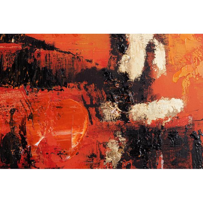 CROWN piros vászon festmény