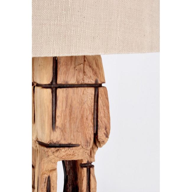 KLETA bézs tikfa asztali lámpa