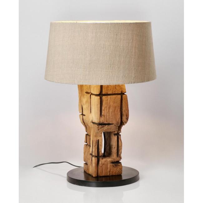 KLETA bézs tikfa asztali lámpa