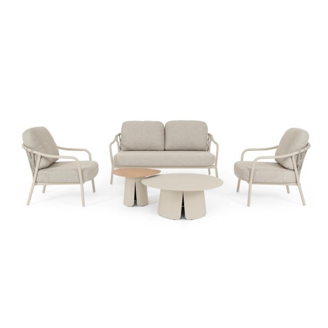 EDVIGE fehér alumínium kerti garnitúra