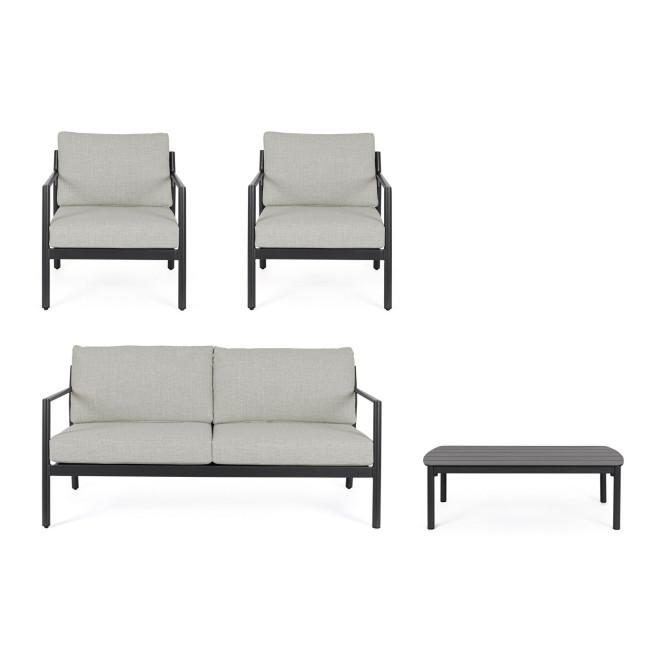 SIRIUS szürke alumínium kerti garnitúra