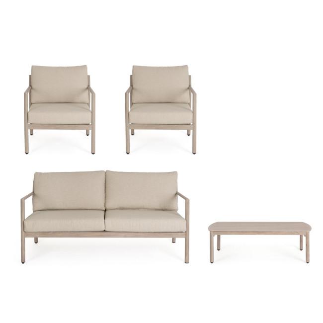 SIRIUS bézs alumínium kerti garnitúra