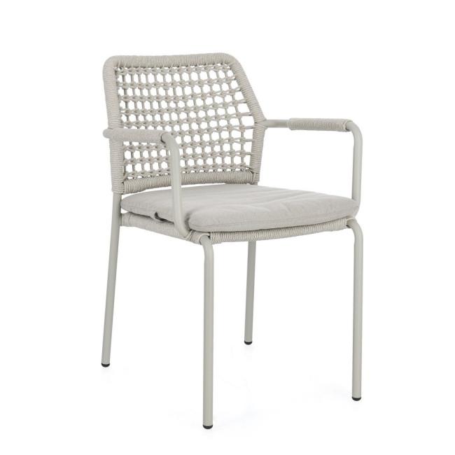 RAJADA ezüst szövet kültéri párna