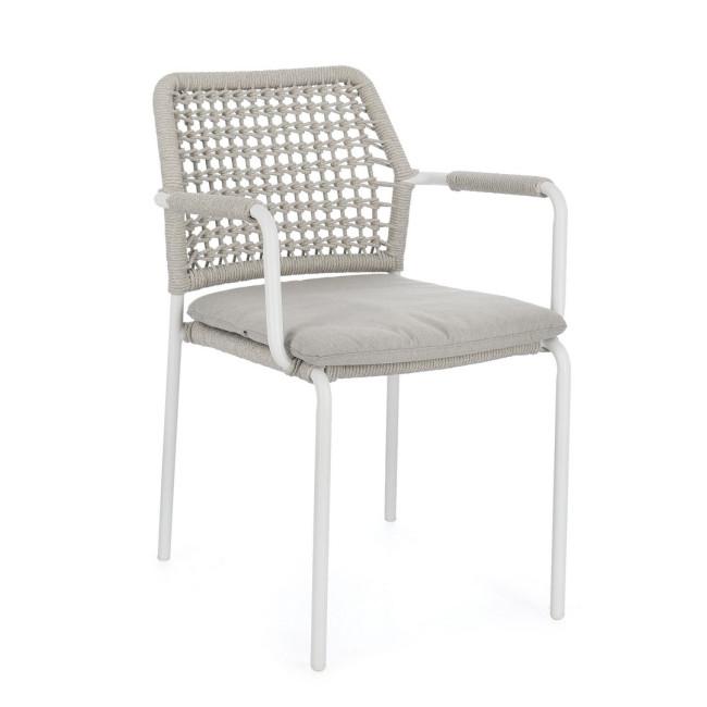 RAJADA ezüst szövet kültéri párna