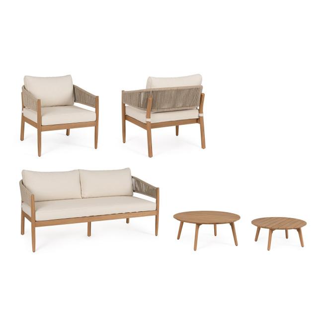 THIAGO bézs akácfa kerti garnitúra