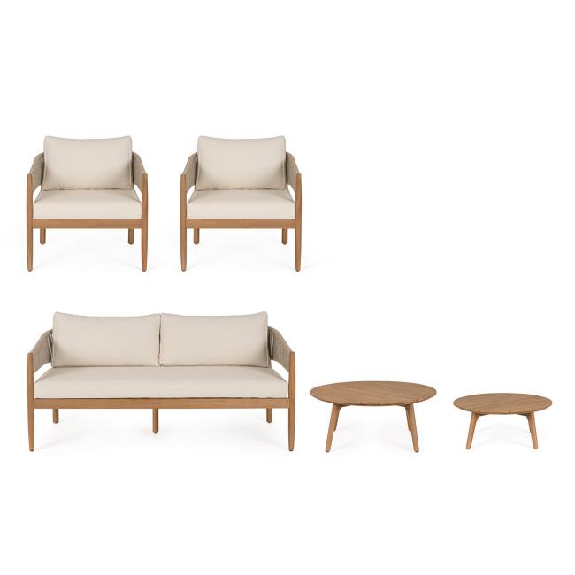 THIAGO bézs akácfa kerti garnitúra