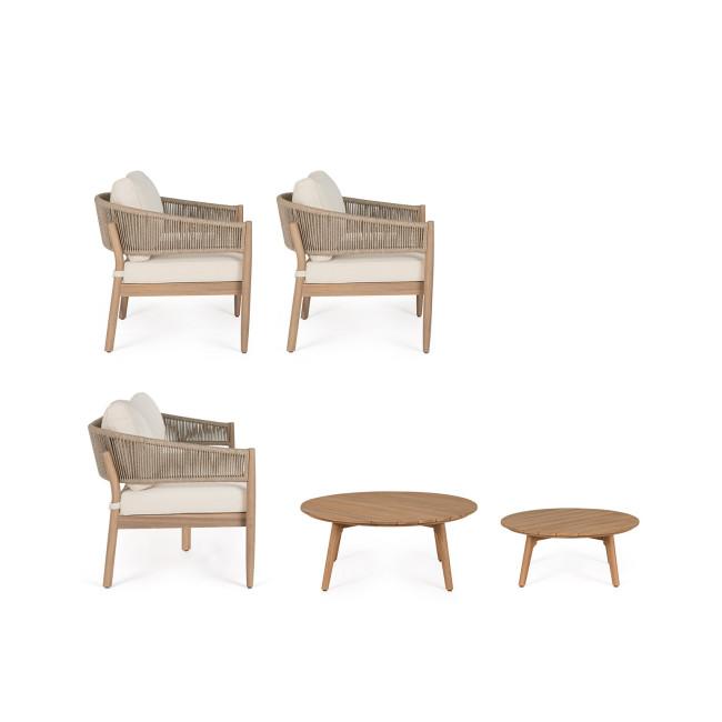 THIAGO bézs akácfa kerti garnitúra