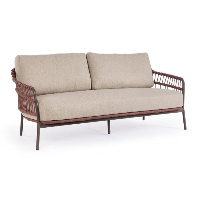 TALAIA ezüst acél kerti kanapé