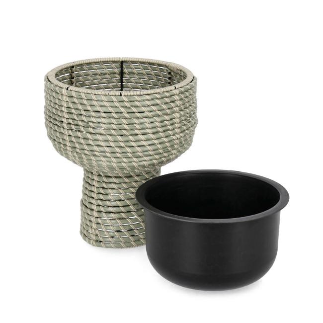 THANH szürke polirattán kaspó