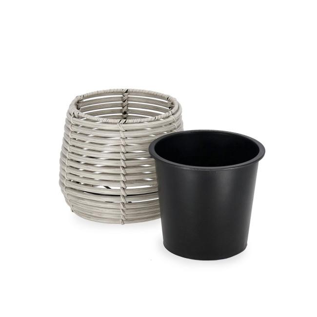 XIAN szürke polirattán kaspó