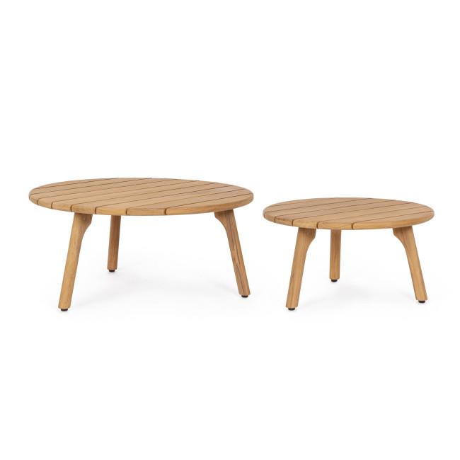 GARITA bézs tikfa dohányzóasztal