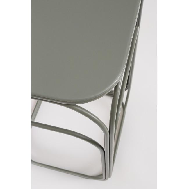 CLARITY taupe acél dohányzóasztal