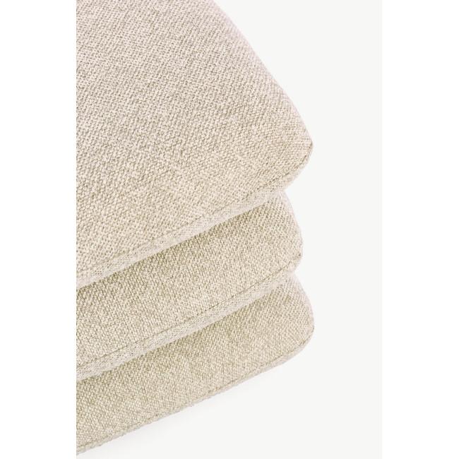 ANTARA ezüst szövet puff