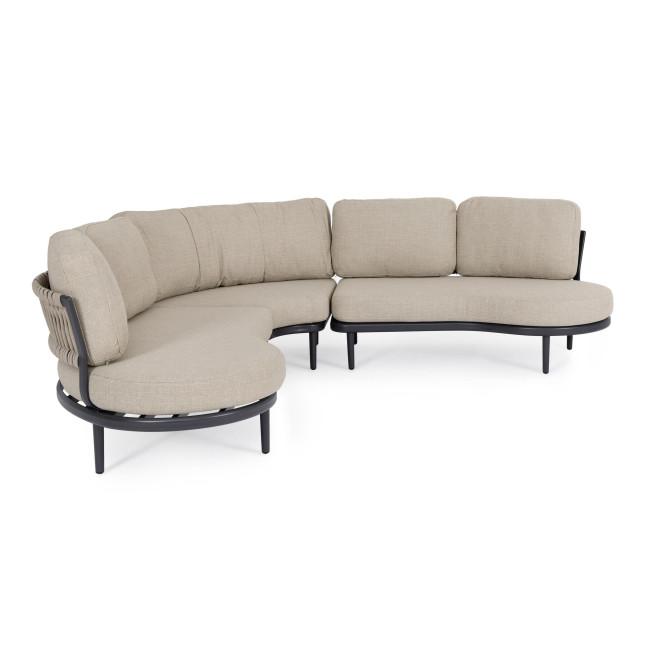 HELIOS ezüst alumínium kerti garnitúra