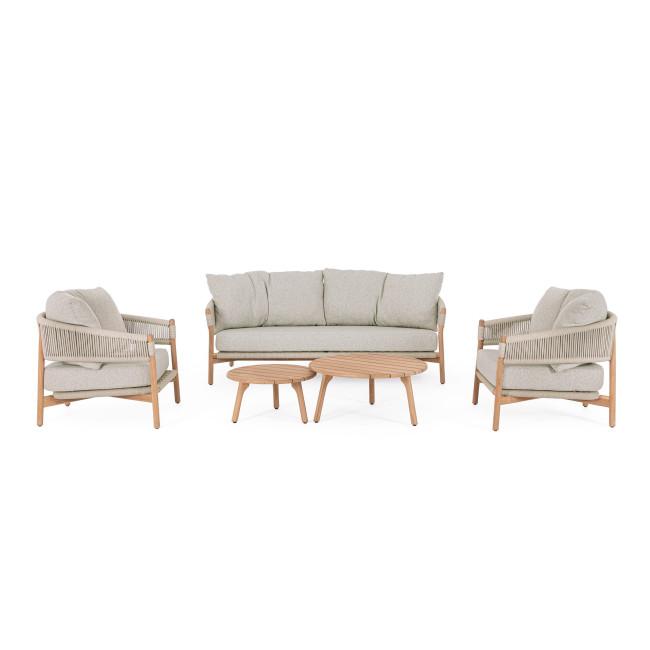 GARITA bézs tikfa dohányzóasztal