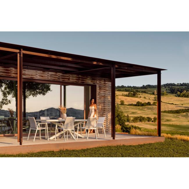 ODEON szürke alumínium szék