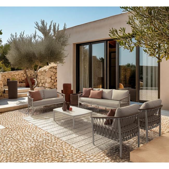 FENIX fehér alumínium dohányzóasztal