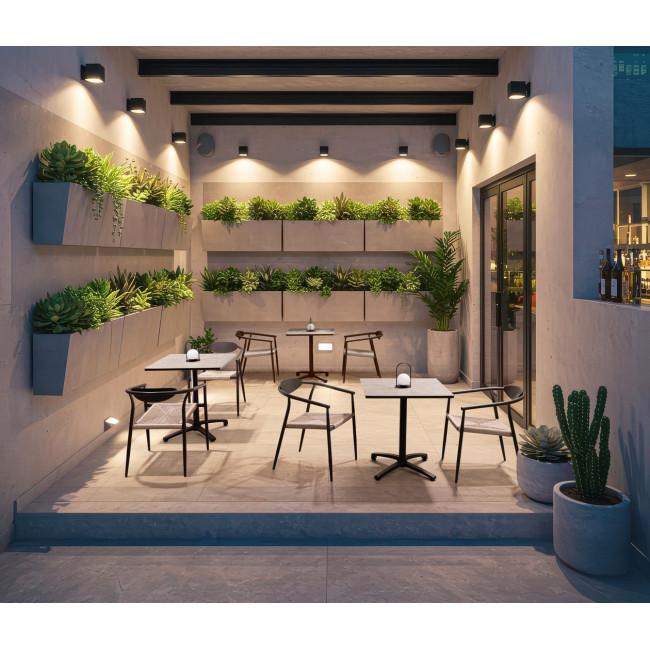 CLARET ezüst alumínium étkezőasztal