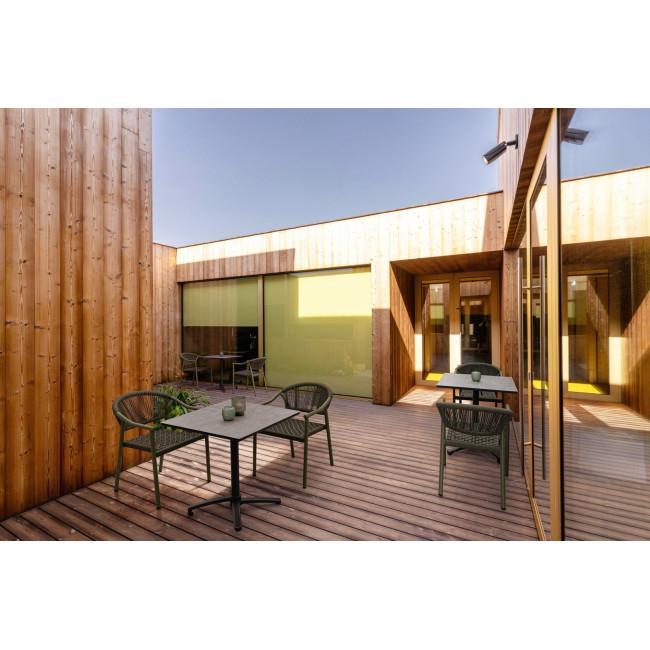 CLARET ezüst alumínium étkezőasztal