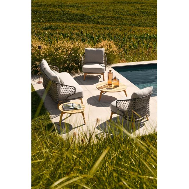 EULARIA ezüst tikfa kerti kanapé