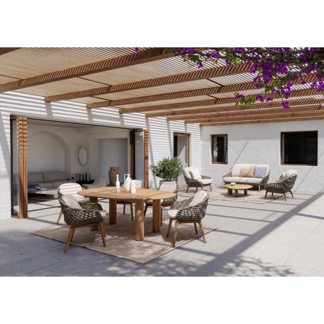 TAMIRES barna alumínium kerti kanapé