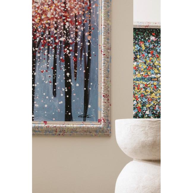 SPOTTY rózsaszín vászon festmény