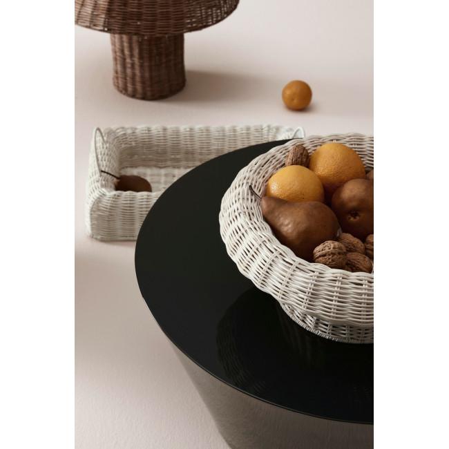 IRELE fehér rattan tálalótál