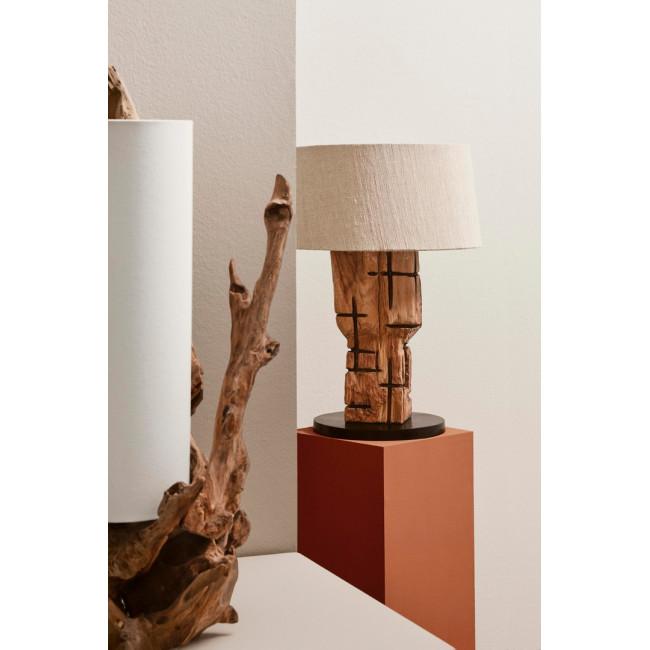 KLETA bézs tikfa asztali lámpa