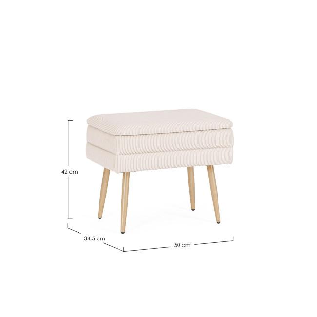 OLGA bézs bársony ülőpad